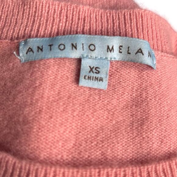 Antonio Melani Pink Cashmere Sweater XS Soft Lightweight Classic Minimalist - Picture 5 of 7
